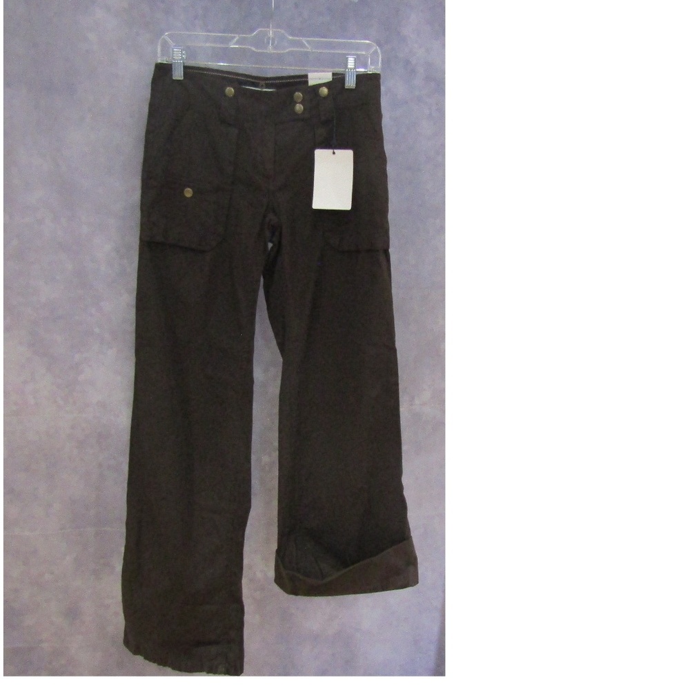 NEW Tommy Hilfiger Brown Roll Up Hiking Pants Sz 2